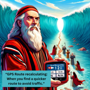 Bible Meme - Moses GPS Recalculating