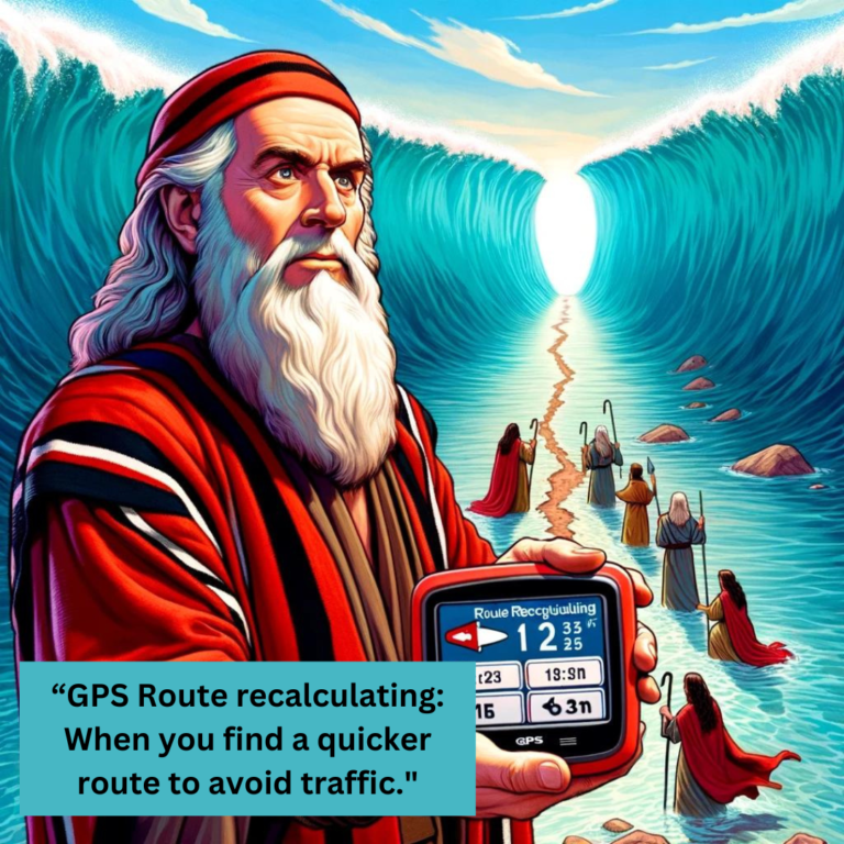 Bible Meme: Moses GPS Recalculating