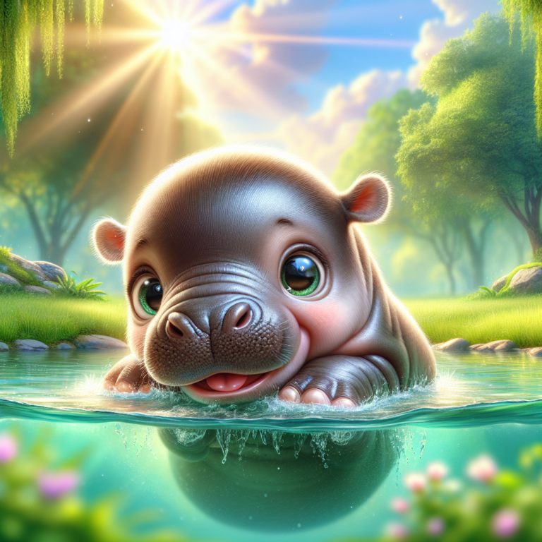 New baby hippo ‘Haggis’ challenges for the cuteness crown