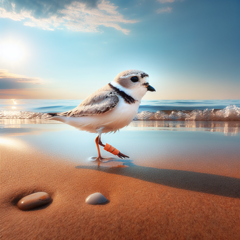 Endangered Great Lakes piping plover survives despite broken leg – WOODTV.com