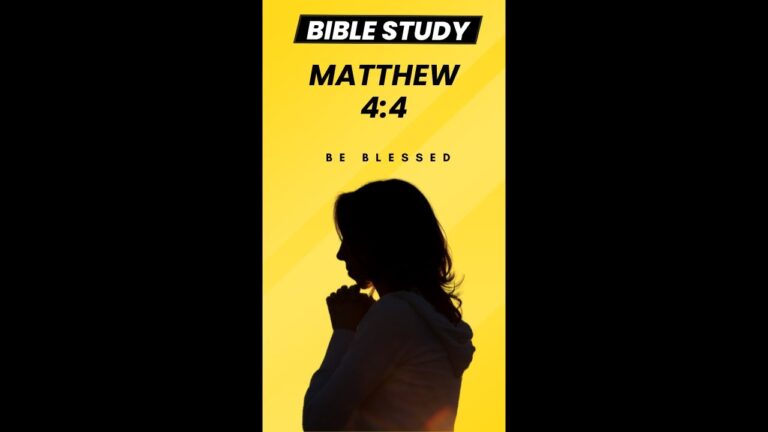 Matthew 4:4 Explained | The Bread of Life – Living by God’s Word