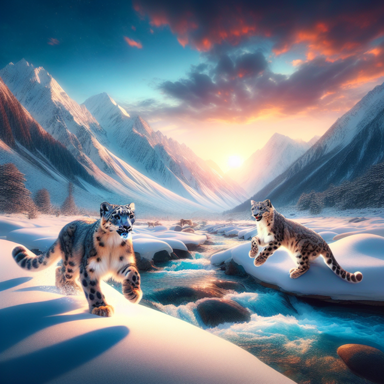 Video Of Snow Leopards Frolicking In Snow-Covered Zanskar Valley Delights Internet