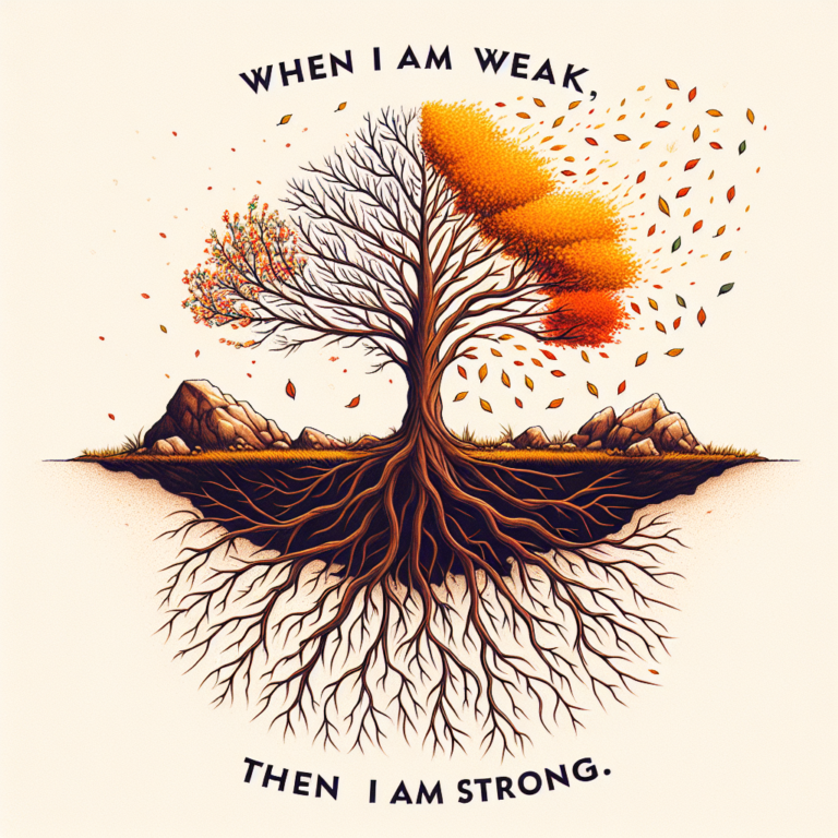 When I am weak, then I am strong. – 2 Corinthians 12:10