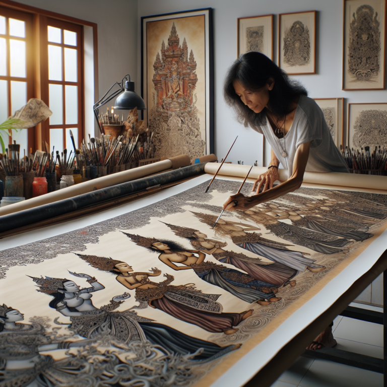 The Balinese artist giving centuries-old scroll painting a feminist twist