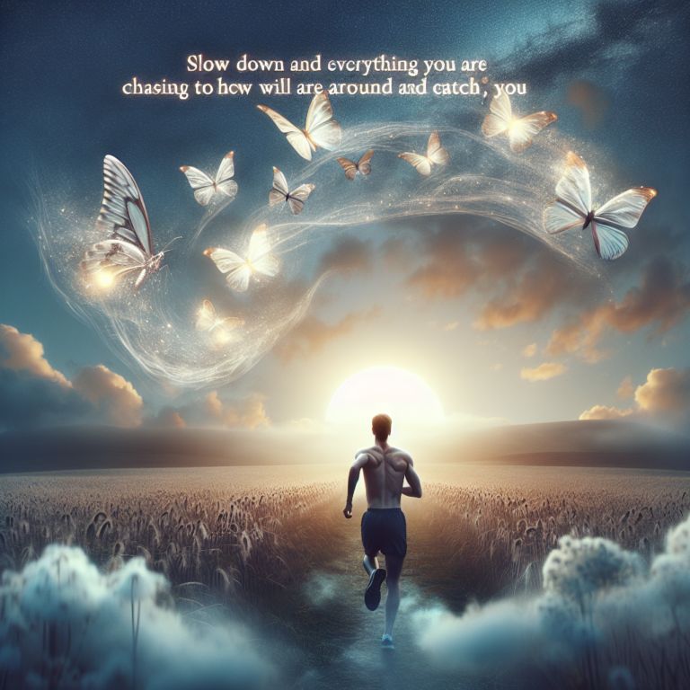 Embrace the Pace: Finding Fulfillment in Slowing Down