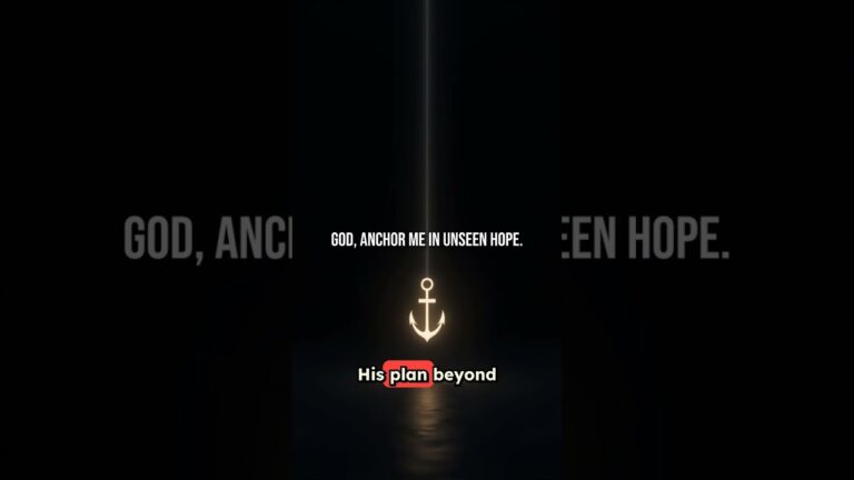 When Faith Feels Blind… Can God Still Anchor Me in Hope?