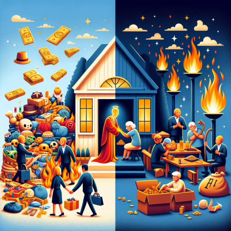 This devotional could explore themes of stewardship, generosity, and the pursuit of lasting treasures over material possessions, drawing from scriptures like Matthew 6:19-21 and 1 Timothy 6:6-10.