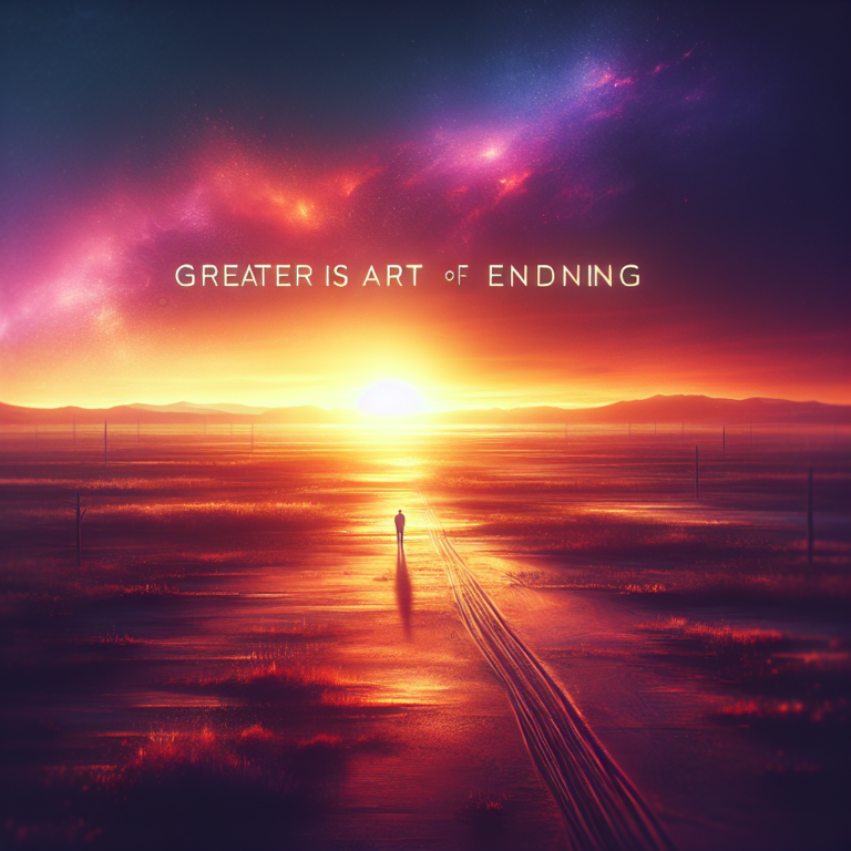 Mastering the Art of Ending: A Devotional Journey