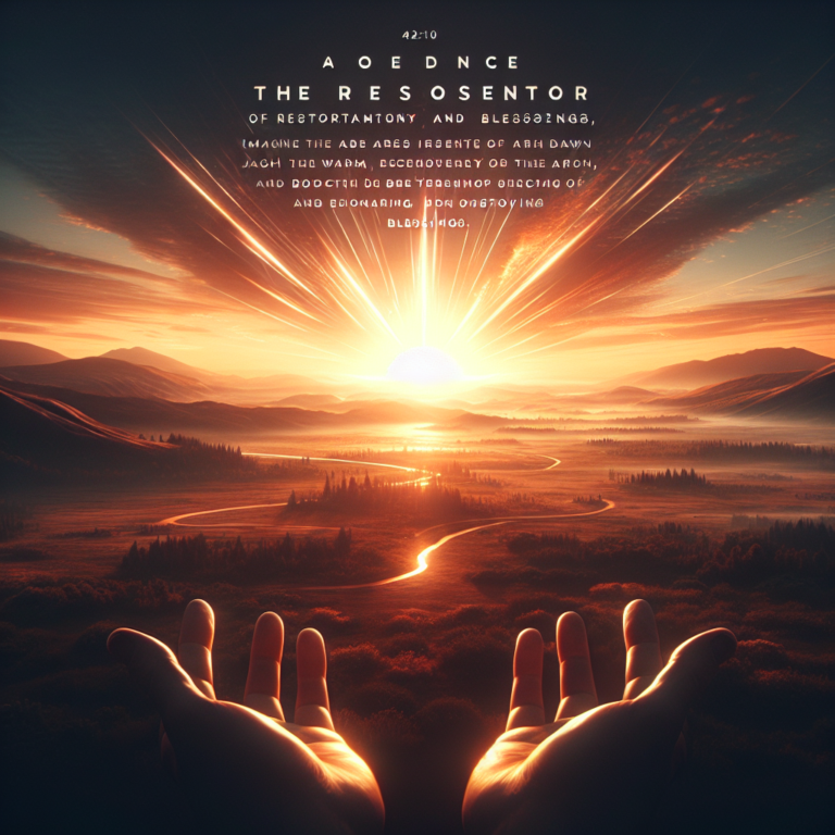 Restoration and Blessings: Unveiling the Power of Job 42:10