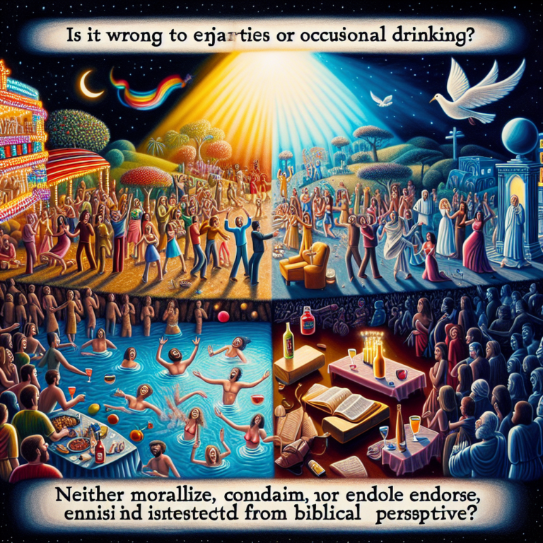 Is It Wrong to Enjoy Parties or Occasional Drinking?