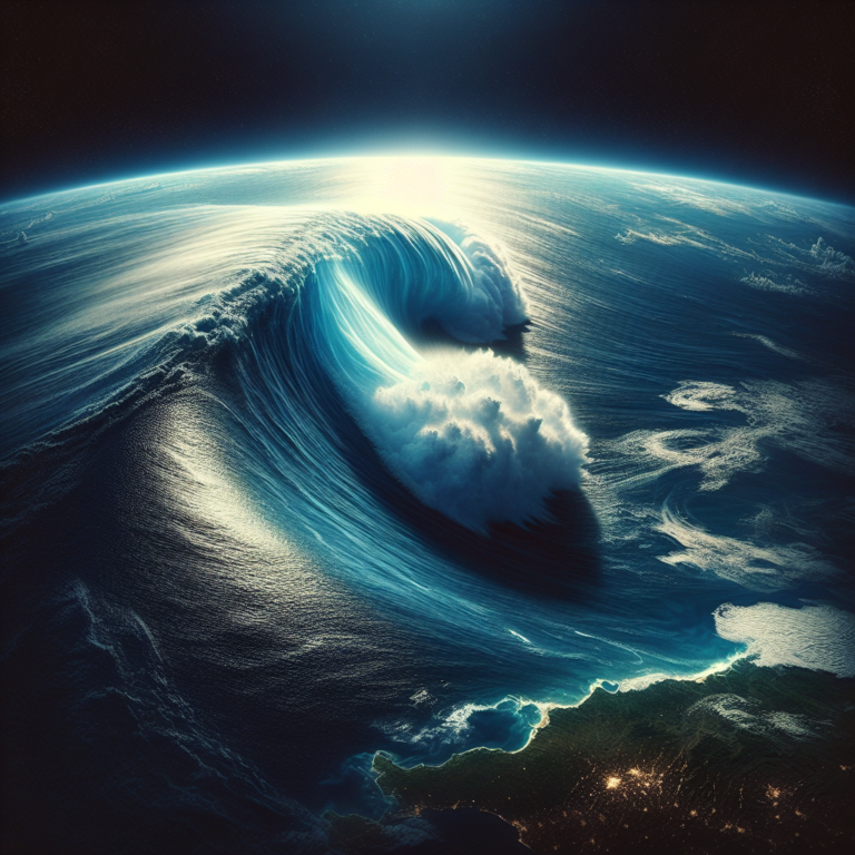 Satellite captures the first detailed look at a massive tsunami