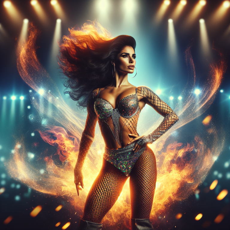 Jennifer Lopez in Bikini & Fishnet Stockings Sets the Stage Ablaze