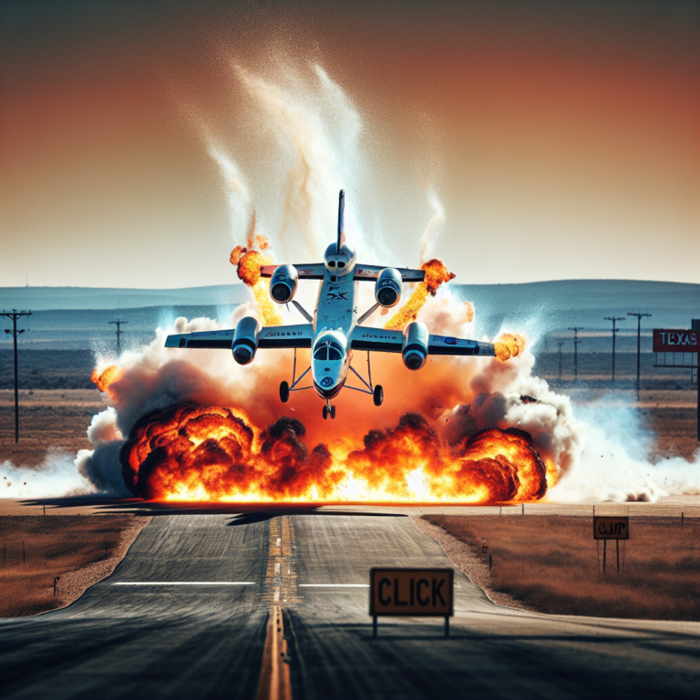 NASA research plane makes fiery touchdown in Texas without landing gear