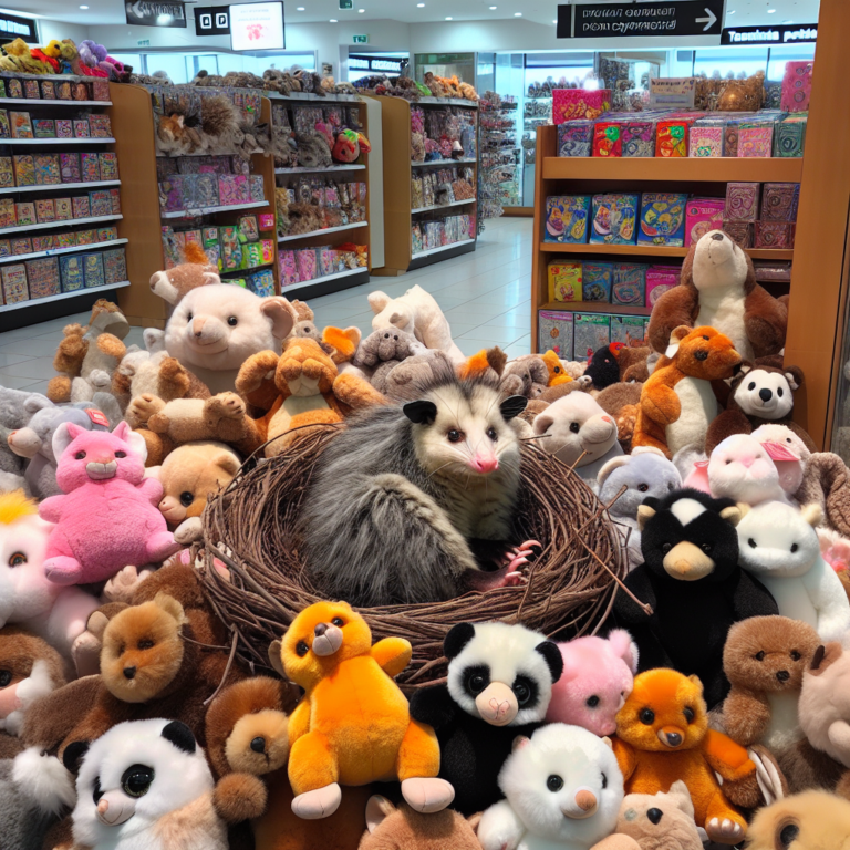 Possum found nestled in with plush toys at airport gift shop in Tasmania | Tasmania