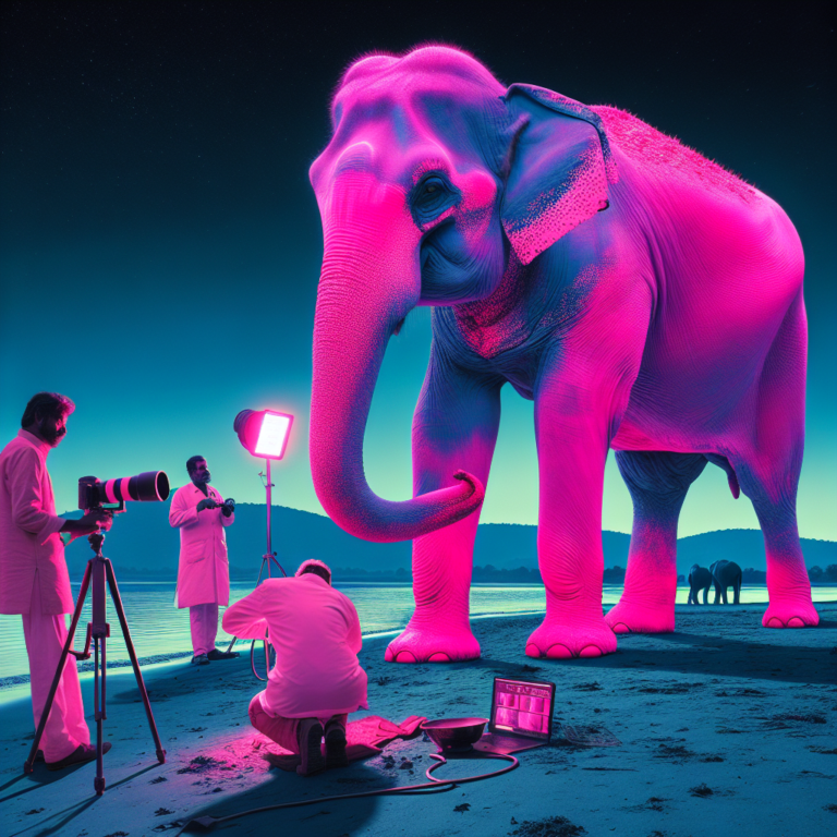 Elephant painted bright pink for photoshoot prompts investigation in India