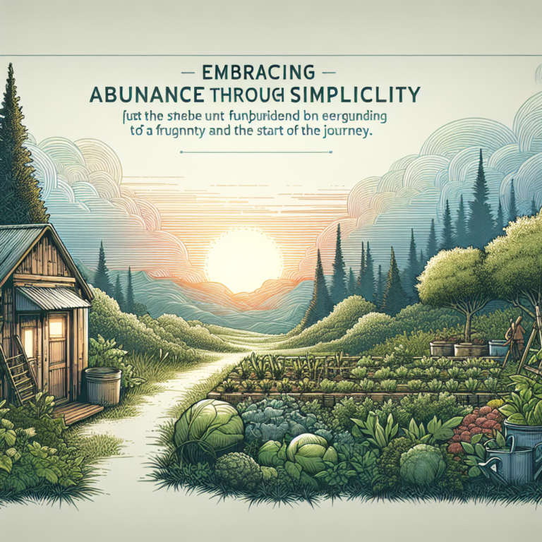 Embracing Abundance Through Simplicity: A Journey in Frugality