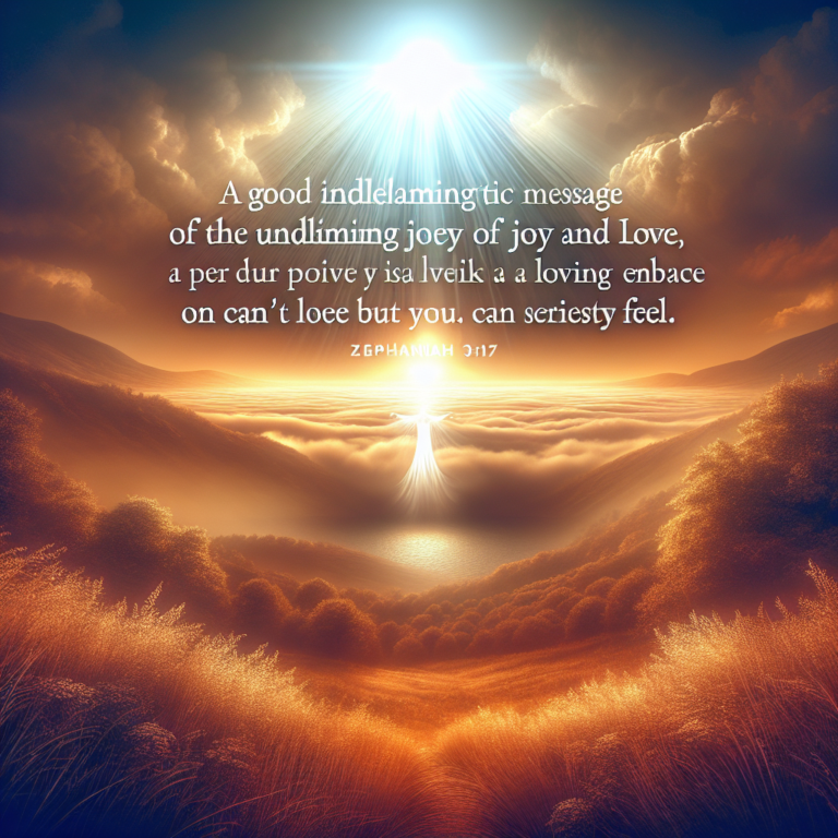 Embraced by Divine Joy: Unveiling the Love of Zephaniah 3:17