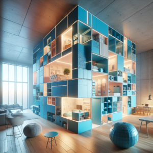 Bruzkus Greenberg adds multifunctional "blue box" to apartment
