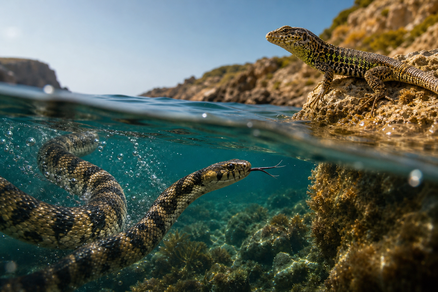 ‘This is a tragedy’: swimming snakes open new front in battle with Balearic lizards | Snakes