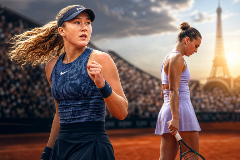 Mirra Andreeva glides past Marta Kostyuk to reach first French Open final