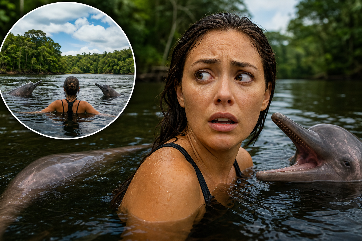 Woman Says Swimming with Dolphins in the Amazon Was 'Unsettling' (Exclusive) - People.com