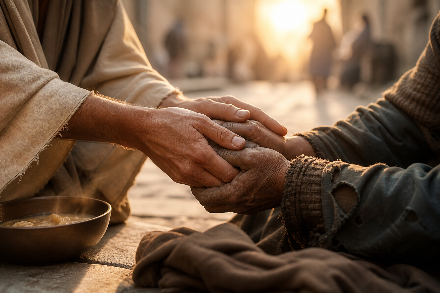 Hands of Compassion: Embracing the Needy with Love
