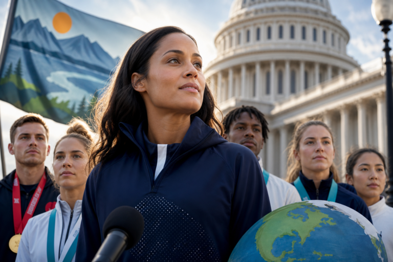 Diggins, other Olympians push for climate change solutions at Capitol