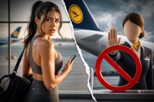 Lufthansa blocks fitness influencer over athletic outfit, she claims