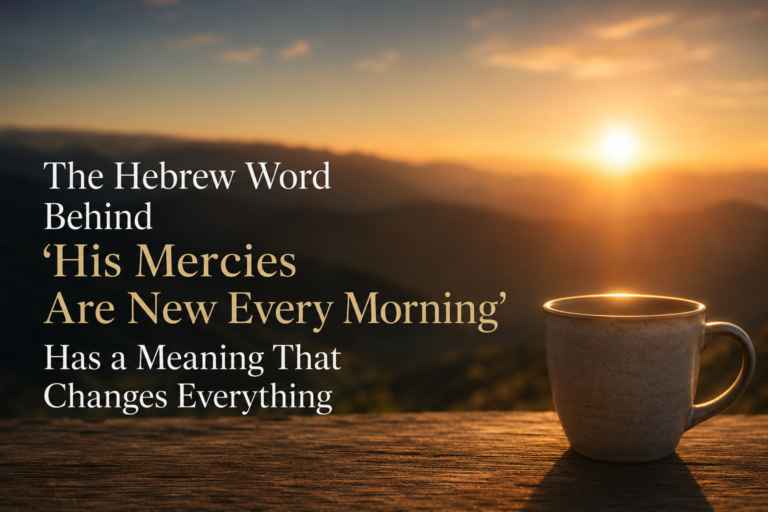 The Hebrew Word Behind ‘His Mercies Are New Every Morning’ Has a Meaning That Changes Everything