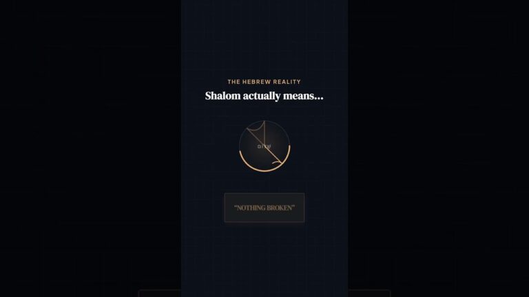 The True Meaning of Shalom is Not the Watered Down Version You’ve Been Taught