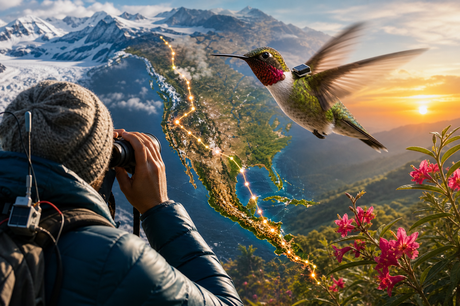 Researchers attempt to follow a hummingbird’s journey from Alaska to Mexico for first time