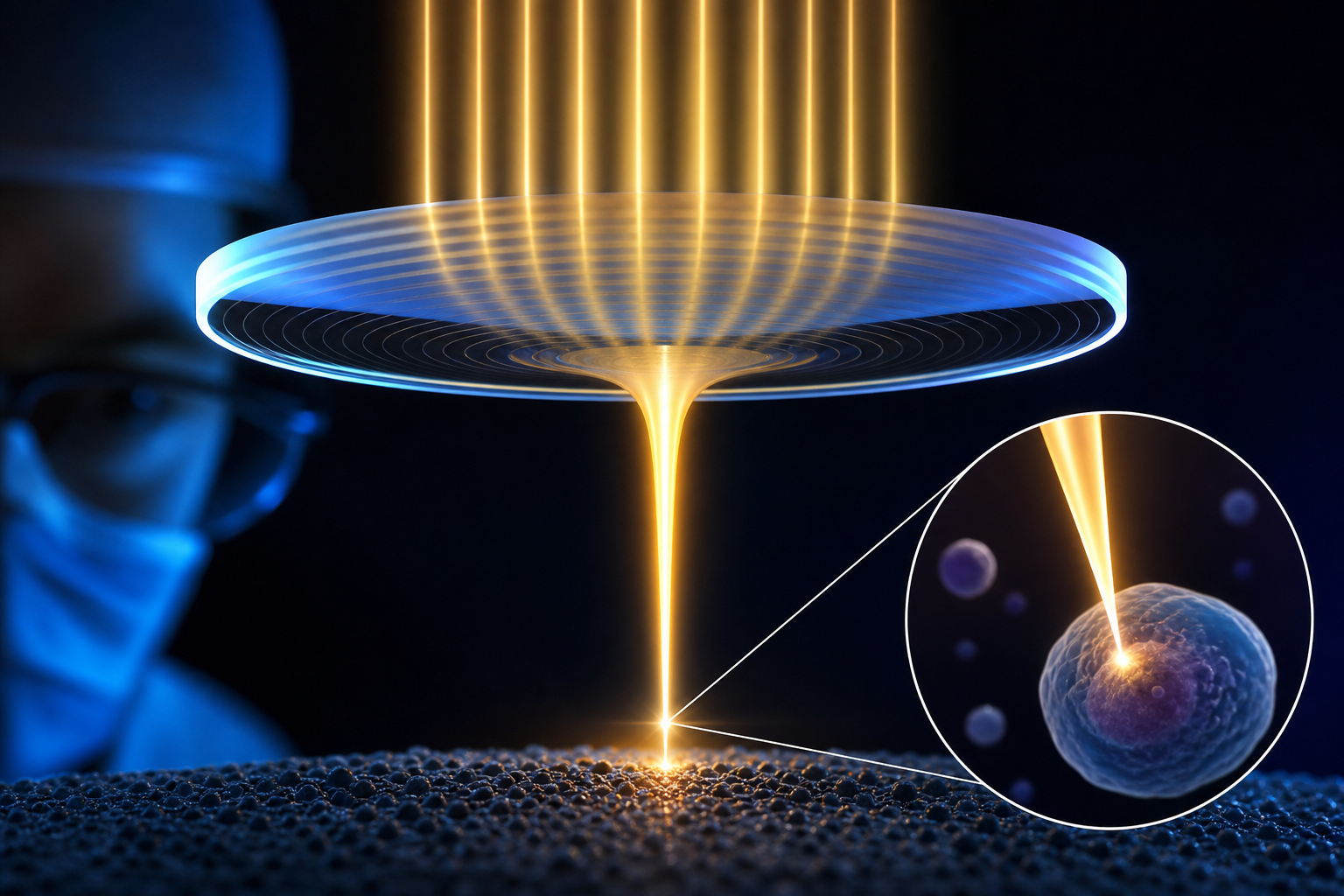 New ultrathin lens focuses light into an optical needle - Phys.org