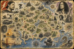 Metallica Doodle Map: All of Rob and Kirk's local Doodles