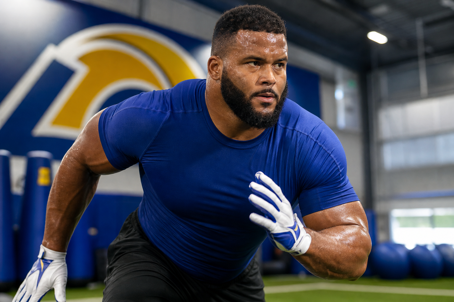 Report: Aaron Donald works out at Rams' facility