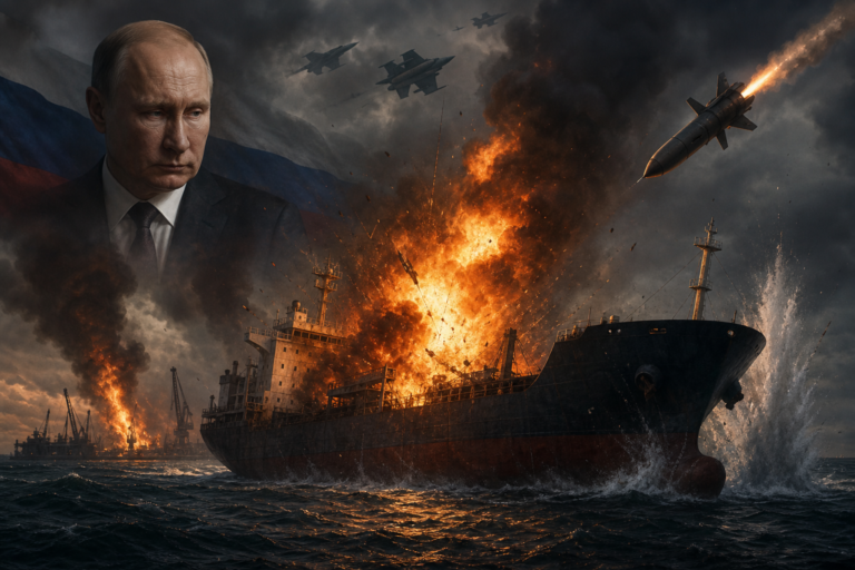 Ukraine-Russia war latest: Putin strikes civilian ship near Black Sea port after threatening ‘powerful’ attacks