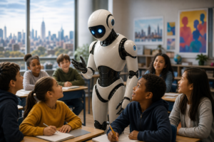 Humanoid robot joins NY school district classroom as AI assistant