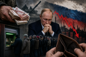 Russians turn to cash, putting more strain on slowing wartime economy - BBC