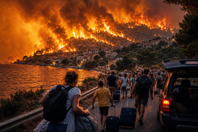 Wildfires in Europe prompt tens of thousands to evacuate