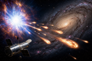 Hubble discovers unique nova explosion is firing cosmic 'bullets' through the Milky Way at 20 million mph