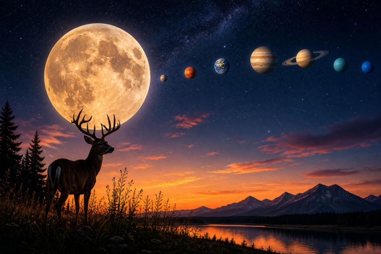 The full Buck Moon leads a mini planet parade through the summer sky on July 29