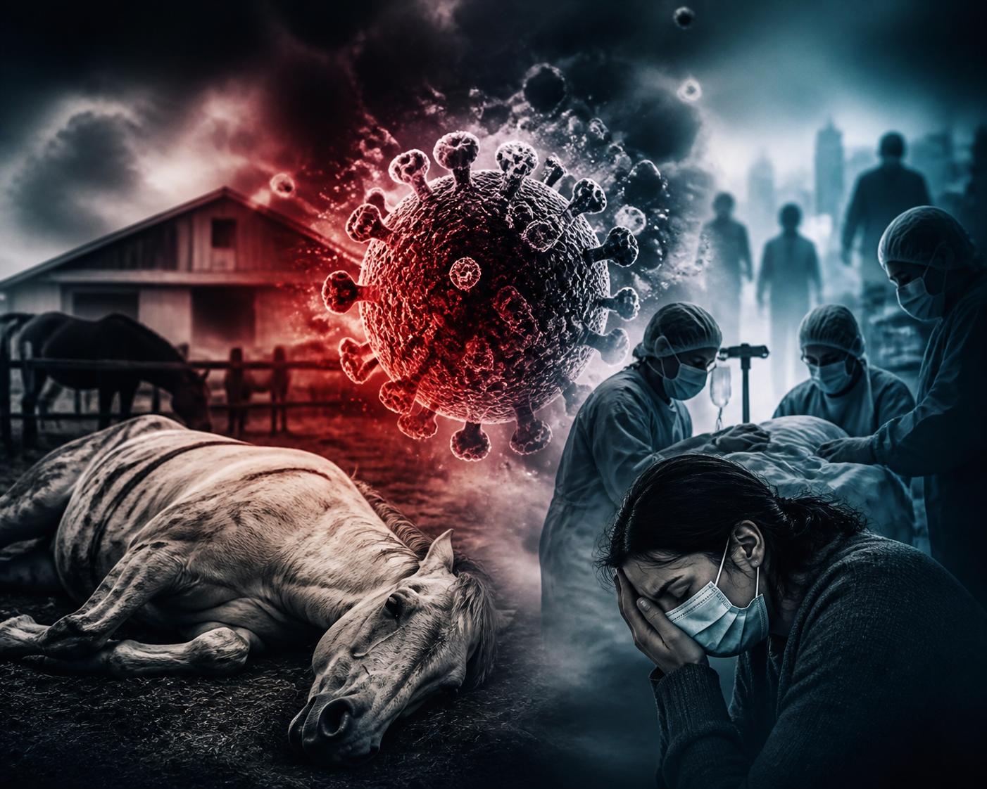 A mystery virus started killing horses. Then humans. Was this the moment our coronavirus era began? | Infectious diseases