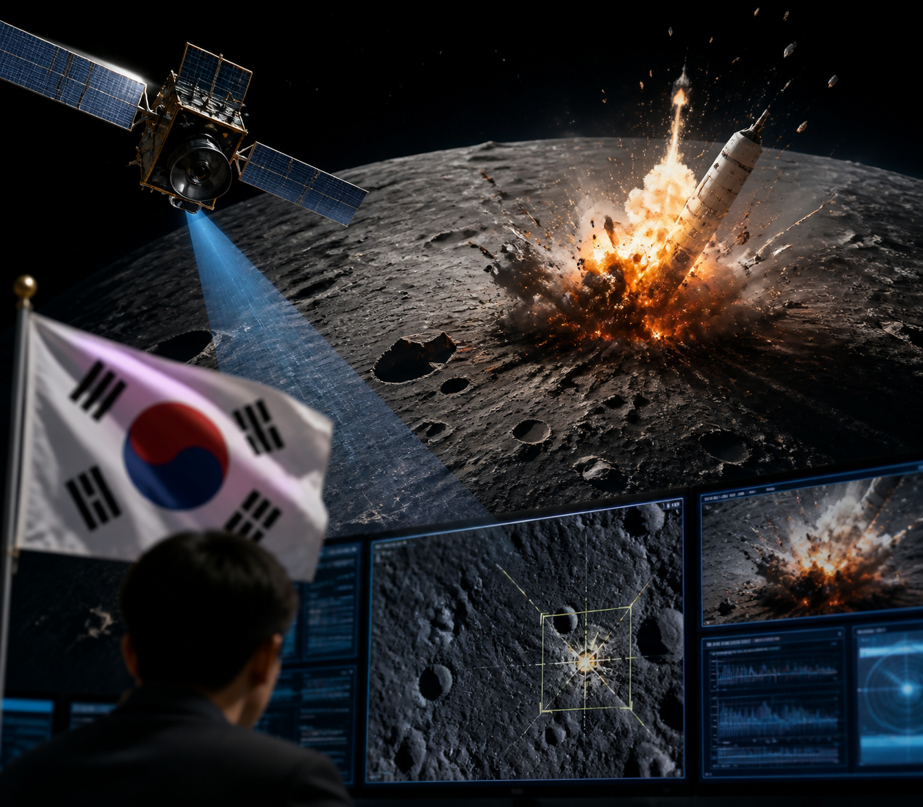 South Korean satellite spots SpaceX lunar impact