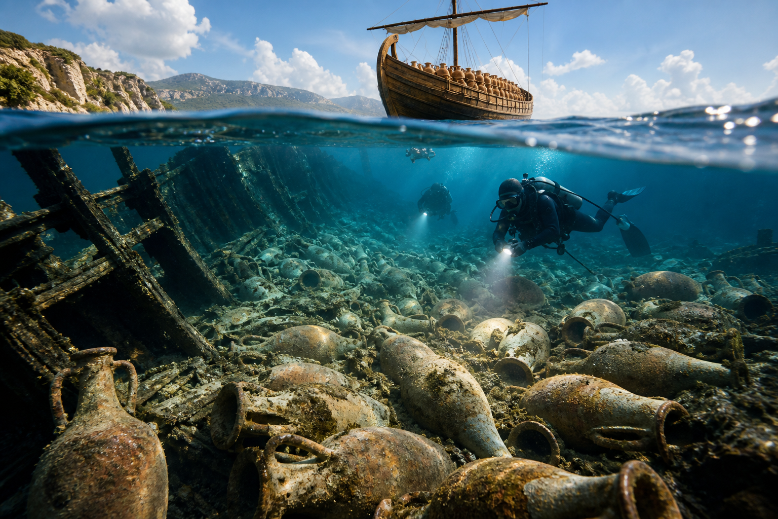 Roman shipwreck with 500 amphorae found off coast of Sicily | Archaeology