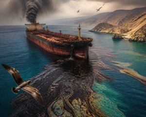 Abandoned Russian tanker leaking oil off Oman coast, threatening environmental disaster