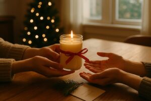 Christmas Candle Gift: Give One With a Prayer Tied On