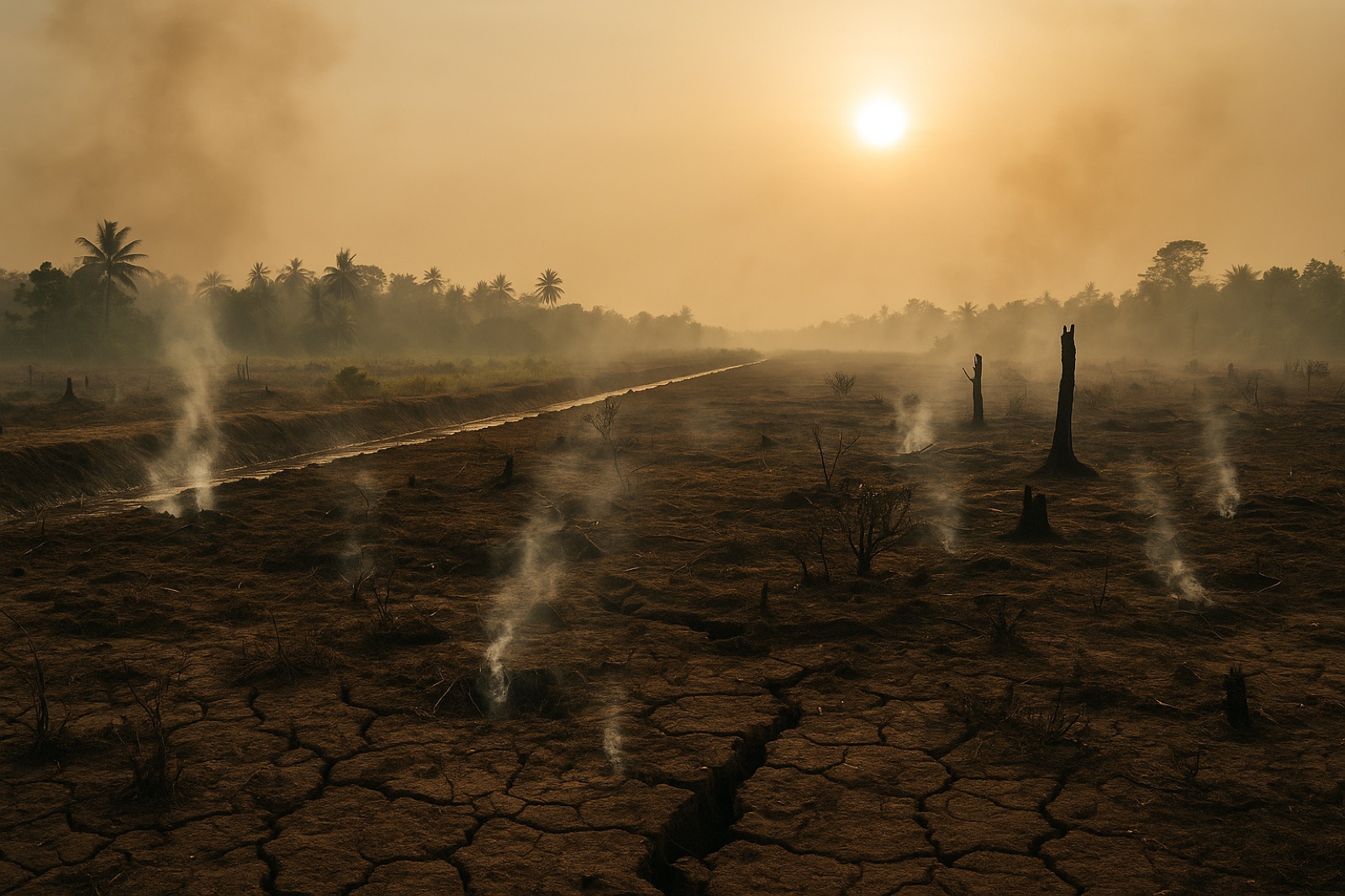 The Peat Fires Under Indonesia Won't Stop Until It Rains