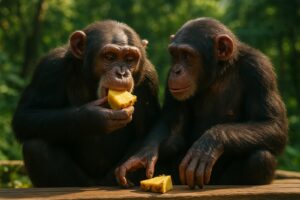 Chimpanzees Steal Less From Friends, but Look How Much They Still Take
