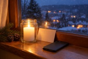 Christmas Candle Gift for Someone Far Away: Light It at the Same Hour